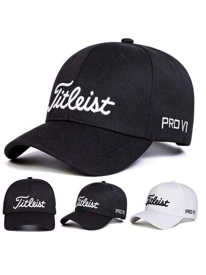 Vintage Embroidered Cap, Unisex, Suitable For All Seasons, Adjustable Strap, Suitable For Valentine's Day, Wedding, Christmas, Father's Day, Outdoor Sports, Travel, Sun Protection, Customized Baseball Cap, Black, Pink, Purple, Yellow Available, Casual Headwear