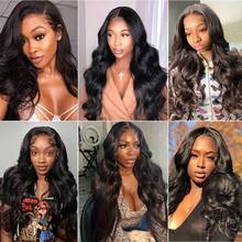 Water Wave Lace Front Wigs Blended Human Hair 13x4 Lace Front Wigs Pre Plucked With Baby Hair Wet And Wavy Brazilian Virgin Deep Curly Lace Frontal Wigs 200% Density - Natural & Black - View 9