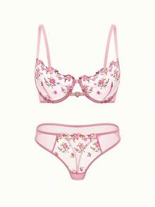 Bonmuse Conjunto de 3 peças de lingerie feminina sexy com 6 peças cada, nas cores: preto/vermelho, preto/azul e bordô. Confortável para uso diário, com sutiãs e calcinhas sensuais. Ótima opção para presentes de Natal e festas de Halloween. - Multicolorido - Ver 5