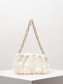 单肩包，金属链条包，波西米亚风，夏季沙滩包，旅行必备，邮轮必备，女士度假装扮，优雅女士钱包，女士礼物，情人节礼物（随机图案）