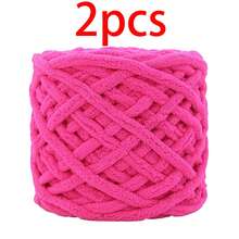 2pcs/200g Soft Ice Bar Chenille Yarn, Thick Chenille Yarn Suitable For Handmade DIY Soft And Thick Knitted Yarn, Can Be Used To Make Blankets, Scarves, Dolls, Slippers, Crochet Yarn - Multicolor - View 20