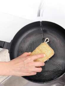 1-10pcs Natural Silk Melon Skin Exfoliating Body Scrub - Gentle Bath Sponge, Unisex, Suitable For Daily Use Or Kitchen Cleaning