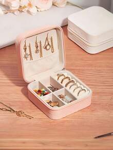 1pc 3-Tier Jewelry Storage Box, Watch Organizer, Earring Holder, Necklace Display, Bracelet Tray, Ring Storage, Large Capacity 3-Layer Jewelry Box With Lock - Kotak perhiasan - View 19
