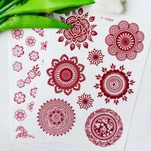 2 Tờ Hình Xăm Tạm Thời Màu Nâu - Họa tiết Mandala Cổ Điển & Hoa Tinh Tế, Thiết Kế Tinh Xắn Cho Trang Điểm Hàng Ngày & Dự Tiệc, Trang Trí Tay & Cơ Thể Sáng Tạo Cá Nhân, Miếng Dán Hình Xăm Phong Cách Cổ Điển Cao Cấp. - màu nâu - Xem 5