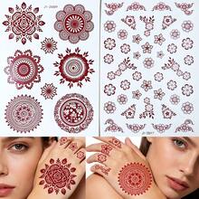 2 Tờ Hình Xăm Tạm Thời Màu Nâu - Họa tiết Mandala Cổ Điển & Hoa Tinh Tế, Thiết Kế Tinh Xắn Cho Trang Điểm Hàng Ngày & Dự Tiệc, Trang Trí Tay & Cơ Thể Sáng Tạo Cá Nhân, Miếng Dán Hình Xăm Phong Cách Cổ Điển Cao Cấp. - màu nâu - Xem 11