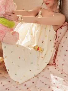 Gongdie 1 Conjunto de camisón con tirantes de  de , nuevos pijamas lindos para mujer para primavera/verano 2026 - Albaricoque - Ver 2