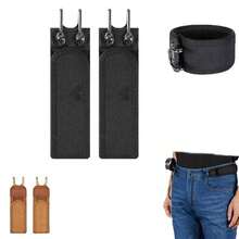 1pc Elastic Waist Belt, Unisex Metal Hook Buckle Stretchy Waistband, Comfortable & Easy To Use, Gift For Men (Not A Pair) - Multicolor - View 2