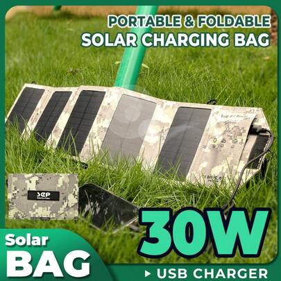 38W Portable Foldable Solar Panel Charger 23% High Efficiency USB/DC Outputs For Camping RV Hiking Emergency Power IP66