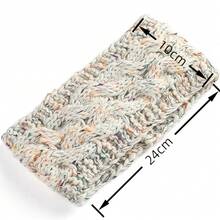 1条女士针织抓绒内衬发带，冬季保暖弹力护耳头巾，柔软加厚发带，适合寒冷天气和户外活动，可爱舒适的发饰礼品 - 彩色 - 查看 3