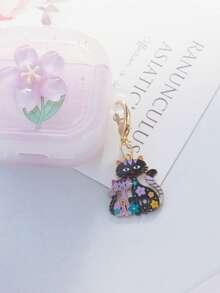 8pcs Cat Shaped Classic Cartoon Keychains, Suitable Decorative Accessories For Parents And Children - Multicolor - View 4