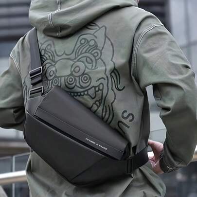 Bolso de hombro oblicuo para hombre, bolsa funcional para ciclismo, bolso de mensajero de moda, bolso de un solo hombro para ir al trabajo