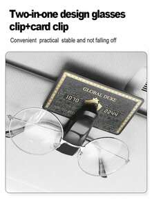 1pc Cute Flower Pattern Car Sunglasses Clip, Multi-Functional Visor Organizer For Sunshade, Tickets And Name Card