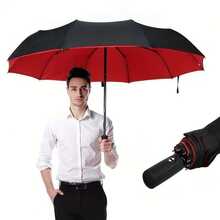 1 Stück umgekehrt faltbarer UV-Schutz-Regenschirm mit 10 Rippen, geeignet für Schule, Büro, Zuhause, Reisen, Frauentag, Reiseaccessoires, Hochzeitsgeschenke, Y2K, Schlafzimmer, Autoaccessoires für Frauen, Küchendekor, süße Sachen - Verschiedenfarbig - Übersicht 1