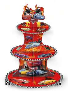 DOBBLE 汽车卡通人物赛车主题蛋糕架，生日派对用品 - 彩色 - 查看 6