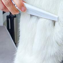 Premium Cat Hair Comb: Stainless Steel Detangling And Massaging Tool With Dense Teeth For Effective Shedding Control And Grooming. - White - View 3