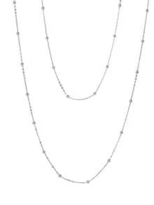 1 Simple And Fashionable Stainless Steel Double Cross Chain Necklace Women Suitable For Daily Life, Dating, Travel Wear, European And American Beaches Sexy Geometric Beads Double Necklace Jewelry. - necklace - View 7