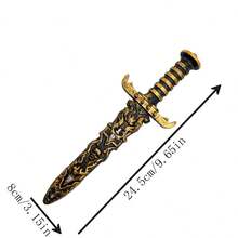 1 thanh kiếm nhựa, dao giả, phụ kiện trang phục cướp biển, thích hợp cho các trò chơi nhập vai, kịch trường học và đạo cụ quay video. Sản phẩm mới lạ này chắc chắn sẽ mang đến cho bạn một bất ngờ thú vị, và bạn có thể sử dụng chúng cho Halloween, các bữa tiệc nhập vai, dạ hội hóa trang, lễ hội, chụp ảnh, biểu diễn và các bữa tiệc ngày lễ khác. - Nhiều màu - Xem 2