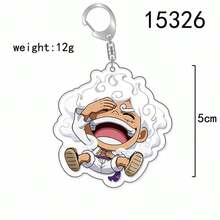 ONE PIECE 1pc/4pcs Cute Double-Sided Acrylic Keychain Roronoa Zoro Trafalgar Law Pendant, Suitable For Car Rearview Mirror, Backpack, Handbag, Keys, Cosplay Party Decor, Fan Gift, Holiday Birthday Collection, Y2K Style High-Quality Acrylic - Multicolor - View 3