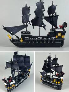 Pirates The Black Pearl And Flying Dutchman Ship Building Block Model Assemble Bricks Toys, MOC Building Blocks For Adult - Multicolor - View 5
