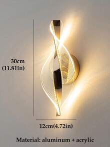 1pc/2pcs Modern Curved Wave Wall Lamp - Dimmable Acrylic Wall Sconce, Suitable For Bedroom, Hallway And Entryway Ambient Lighting, Multifunctional Decorative Lighting Fixture For Contemporary Home And Commercial Spaces - Multicolor - View 16
