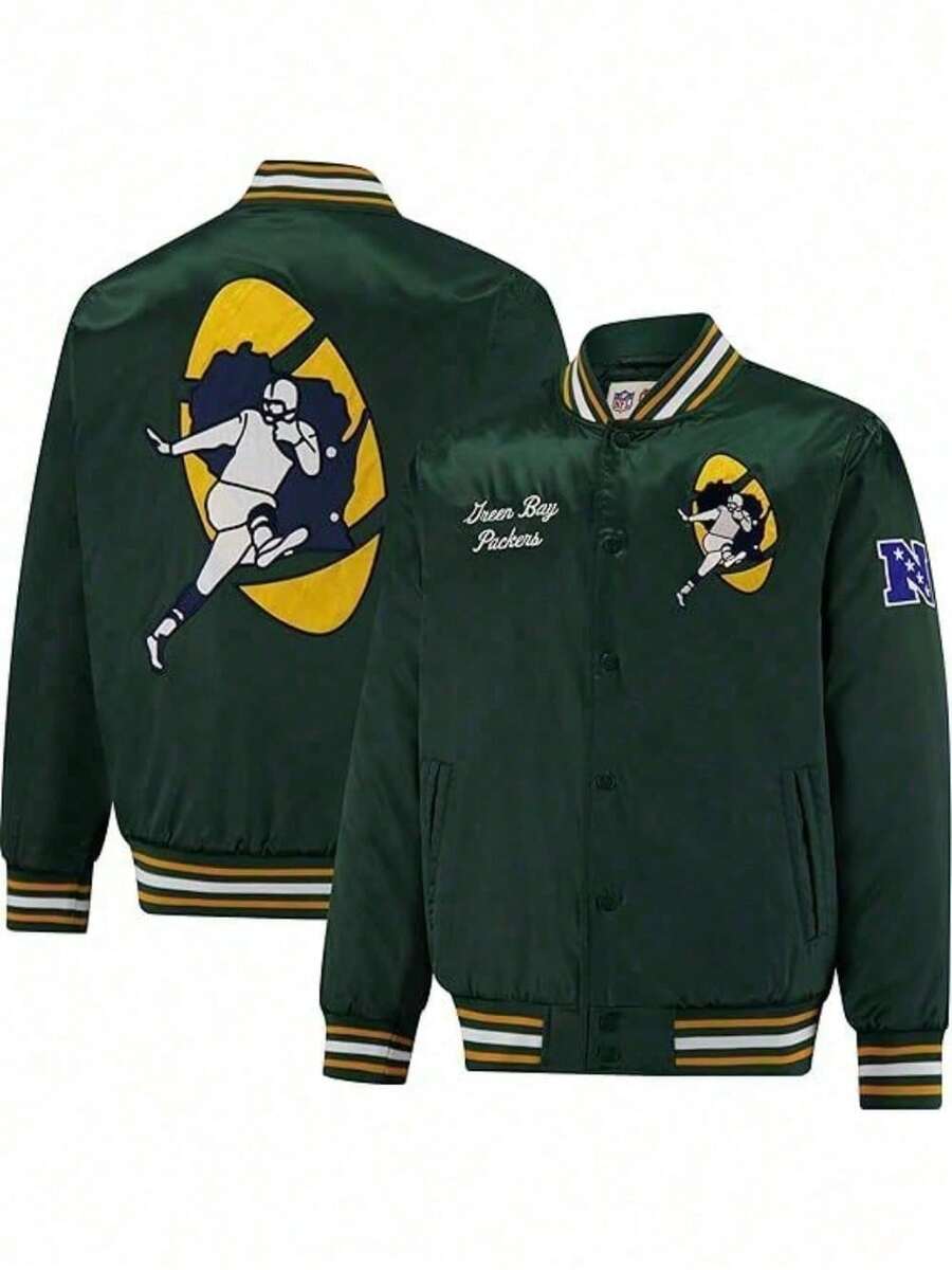 Wild Card Weekend Team Baseball Jacket 3D Digital Printing Streetwear AFC North Champions Gear Soft Cotton Baseball Tee - Vịnh Xanh - Xem 1