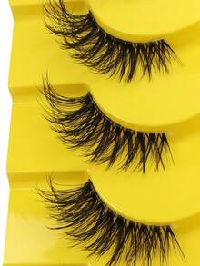 10 Pairs Half Lashes Natural Look Cat Eye False Eyelashes Transparent Band Tail Elongated Eyelashes Fluffy Wispy Soft Faux Mink Lashes Natural Makeup Suitable For Daily Makeup Lashes Eyelash Extension Tool - Half Eyelashes - View 5