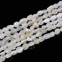 1串天然宝石月光石虎眼石黄水晶珠子，优质散珠，适用于珠宝制作、DIY工艺品和疗愈水晶 - 彩色 - 查看 17