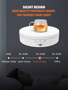 5.1 Inch/13cm Electric Turntable, Suitable For 360° Panoramic Photography, Load Capacity 8.8 Lbs/4kg, 360° Adjustable Rotating Base, Applicable For Photography, Jewelry, 3D Models, Watches, Battery/USB Powered, Electric Turntable