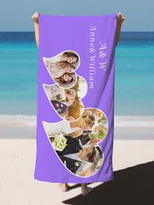 Personalized Photo Beach Scarf, Wedding Customized Beach Scarf, Personalized Beach Scarf, Personalized Beach Towel, Personalized Towel, Personalized Photo Beach Scarf, Personalized Pattern Towel - Multicolor - View 6