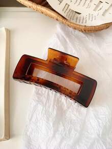 1个女士方形鲨鱼爪发夹，大号，优雅设计，适合女性