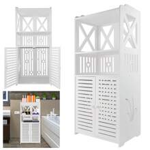 JAOSY Bathroom Storage Cabinet, Freestanding Tall Cabinet With Double Doors, Versatile Shelving Unit For Living Room, Bedroom And Kitchen, Wardrobe. 40 (L) X 25 (W) X 90 (H) Centimeters / 15.75" X 9.84" X 35.4" - 白色 - 查看 1