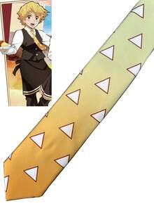 两件套时尚动漫角色扮演领带套装 - 绿色领带和黄色领带，经典角色扮演服装配饰及日常穿着 - 彩色 - 查看 11