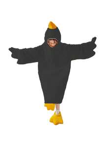 Bộ 2 món gồm áo khoác nỉ lông ngỗng cỡ lớn có mũ, kèm túi, và dép đi trong nhà hình chân ngỗng. Chất liệu vải flannel ấm áp và thoải mái, món quà hoàn hảo cho người lớn - món quà ấm áp nhất. (Màu sắc có thể hơi khác, sản phẩm thực tế sẽ khác.) - Nhiều màu - Xem 11