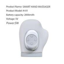 Wireless Hand Massager With Heating And Compression Function, 2000mAh Rechargeable Battery, Finger Massager, Carpal Tunnel And Wrist Massager, Gift For Men And Women - Silver - View 8