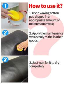Leather Care Wax, Sofa Seat Leather Conditioner (With Polishing Sponge), Specially For Leather Goods, Used For Nourishing And Polishing Leather Bags, Shoes, Sofas, Particularly Suitable For Caring For Leather Of Any Color, Can Enhance The Luster Of Leather Goods Of Any Color.,Shoe,Spring Summer Picks,Brides Maid Gifts,Room,Bedroom Decor,Beach,Travel,For Men,For Women,Vacation,Women's Day,Travel Essentials,Wedding Favours,Y2k,Bedroom,Car Accessories Women,Kitchen Decor,Wedding,Y2k,Party,Mother's Day Gift,Bedroom Decor,Garden,Kitchen Decor,Summer,Beach,Travel Essentials,Room Decor,Squishy,Graduation - Yellow - View 10