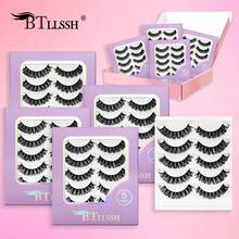 【2片/4片装】3D立体纤长假睫毛，多层卷翘黑色羽毛效果，打造自然蓬松妆容 - 黑色 - 查看 9