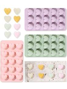 Silicone Heart Shaped Cake Baking Mold, Valentine's Day Chocolate Mold - Multicolor - View 1