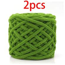 2pcs/200g Soft Ice Bar Chenille Yarn, Thick Chenille Yarn Suitable For Handmade DIY Soft And Thick Knitted Yarn, Can Be Used To Make Blankets, Scarves, Dolls, Slippers, Crochet Yarn - Multicolor - View 19