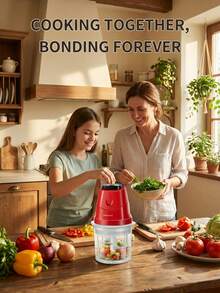 Máy xay thực phẩm mini SOKANY06009 0.7L - Máy xay thịt điện, lưỡi dao bằng thép không gỉ, hai tốc độ, thích hợp để xay thịt/rau củ/thức ăn cho trẻ em, trộn nước sốt, thiết bị nhà bếp nhỏ gọn dùng trong gia đình và ký túc xá. - Đỏ - Xem 4