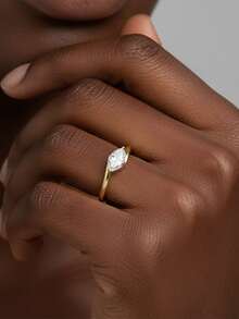 1pc Women's Wedding Ring, Twisted Arm Devil's Eye Ring, 2.1g 925 Sterling Silver, 1 Carat Moissanite, Bohemian Palace Style, Luxury Engagement, Wedding, Anniversary, Valentine's Day Gift, Comes With Moissanite Certificate And Elegant Gift Box - 1ct Moissanite - View 5