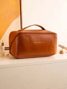 1个多功能旅行化妆包，大容量多层化妆包，PU皮革防水化妆包，女士旅行洗漱包，轻便洗漱化妆品收纳包，化妆品收纳袋，旅行和居家化妆品收纳包 - 彩色 - 查看 6