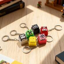 1pc Decompression Key Mechanical Keyboard Feel Clicker Decompression Keychain Pendant - Multicolor - View 1