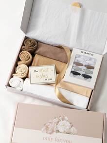 9件套女士新款大号头巾+渔夫帽+胸针，围巾，长围巾，单色，休闲，柔软，氛围礼物首选，情人节礼盒，轻柔佩戴，低调惊喜