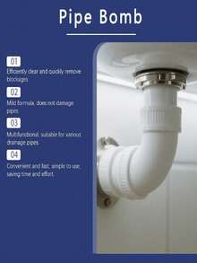 jakehoe Drain Cleaner - Convenient Household Drain Pipe Cleaner For Kitchen And Bathroom, Dissolves Various Debris, Leaves, And Grease - Powdery - View 7