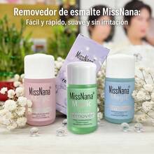 Removedor de esmalte sin alcohol suave, con aloe vera y glicerina hidratante, no daña las uñas, elimina esmalte rápido, portátil 100ml, colores rosa/azul/verde disponibles - 1 pieza verde - Ver 5