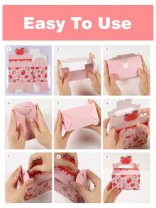 4 cajas de regalo con temática de fresa, decoraciones de fiesta de cumpleaños con temática de fresa, cajas de embalaje de regalo, bolsas de embalaje de regalo, decoraciones para baby shower, decoraciones para fiesta de revelación de género, cajas de recuerdos para fiesta de 1er cumpleaños, decoraciones de cumpleaños en rosa, decoraciones para fiesta de princesa, decoraciones para boda, decoración dulce de fresa, decoraciones de verano feliz, recuerdos para fiesta de baby shower - fresa - Ver 9