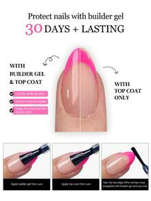 法式豹纹美甲亚克力150片装长方形按压式甲片，亮面，DIY美甲套装，适用于人造指甲和美甲沙龙，女孩和女士日常美甲用品，节日派对和礼物 - 彩色 - 查看 2