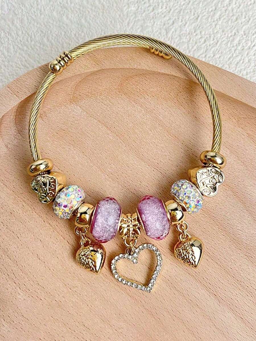 1 Piece Of Stainless Steel Swan Love Pendant Bracelet For Teenagers - Multicolor - View 1