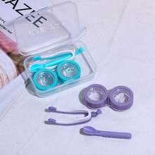1 Set de Insertador y Removedor Portátil de Lentes de Contacto con Estuche de Almacenamiento, Incluye Pinzas, Varilla de Succión y Cucharilla de Silicona, Sin Batería, Apto para Lentes de Contacto de Color y Regulares, Caja de Almacenamiento de Estilo Coreano Transparente INS para Organización y Viaje de Lentes de Contacto Diarios - Multicolor - Ver 5
