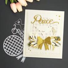 Creative Grid And Bow Metal Cutting Dies, DIY Scrapbooking Album And Embossing Stencil, Greeting Card Making Tool, Card Paper Cutting Crafts ,Gift Card Making Template Die Cuts. - Silver - View 6